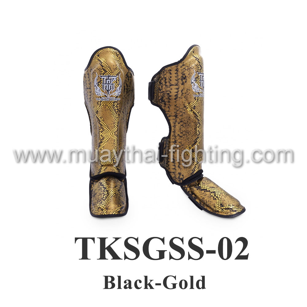 TOP KING Shin Guards  Snake Design TKSGSS-02 Black/Gold